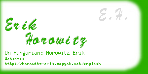 erik horowitz business card